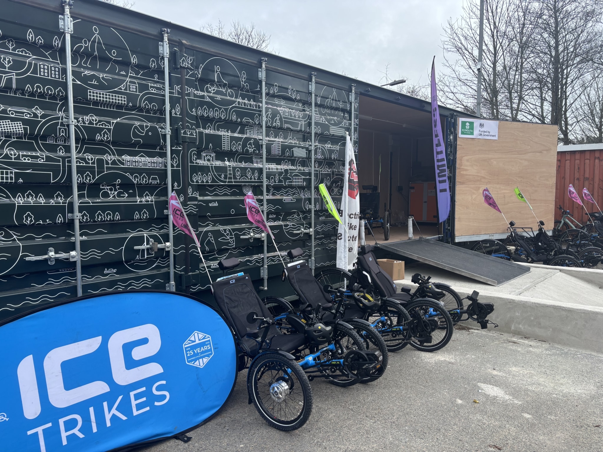 E-cycle hub and container